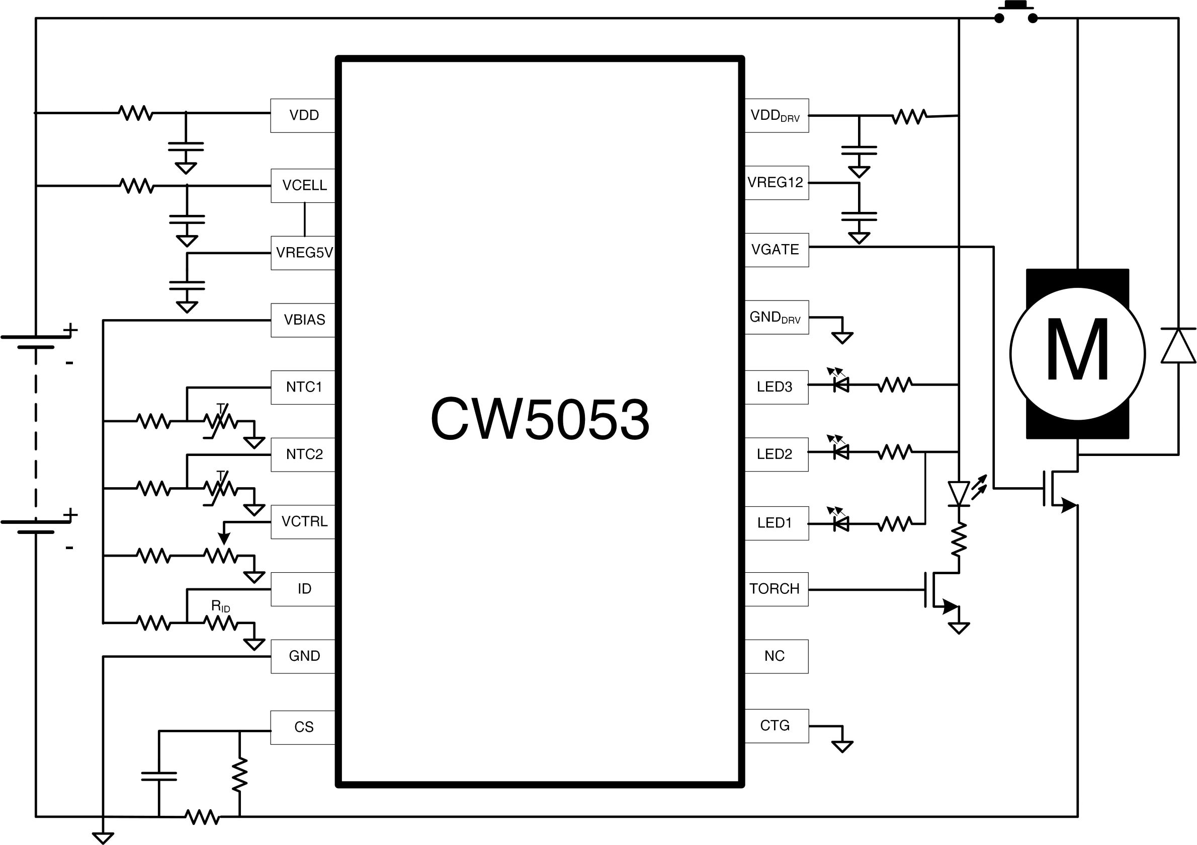 CW5053 Ö±Á÷ÓÐË¢µç»ú½ÚÔìоƬ